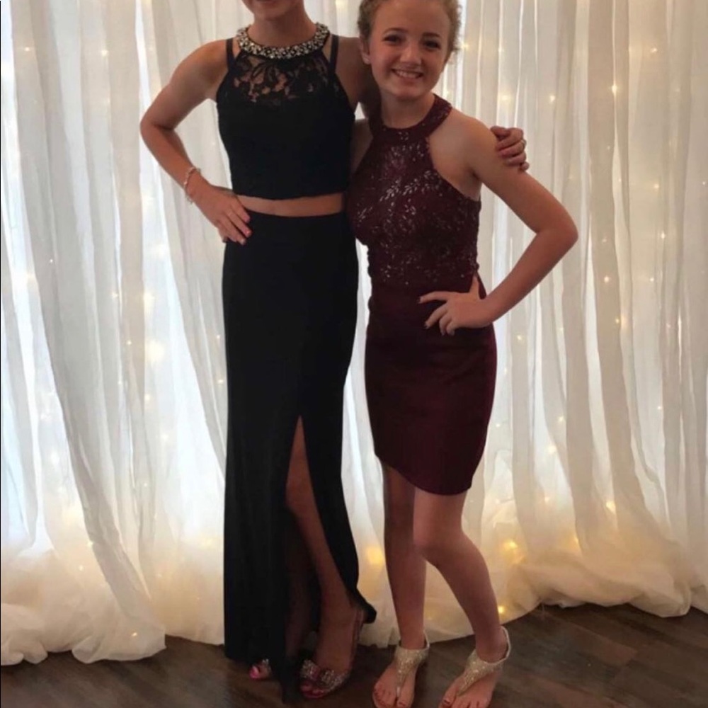 🌟beautiful black prom/party/hoco dress size: 1